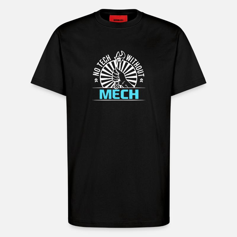 Mechanical Engineering Maschinenbauer Ingenieur - T-Shirt - made by SPREAD - SOLID BLACK