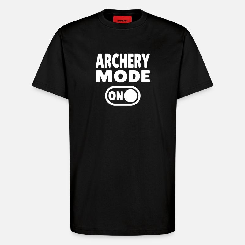 Mode tir à l’arc activé - T-shirt bio décontracté fabriqué en UE - SOLID BLACK