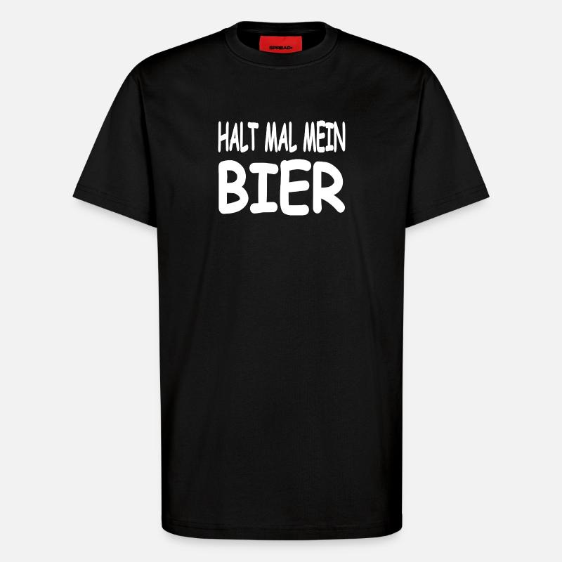 Bier - T-Shirt - made by SPREAD - SOLID BLACK