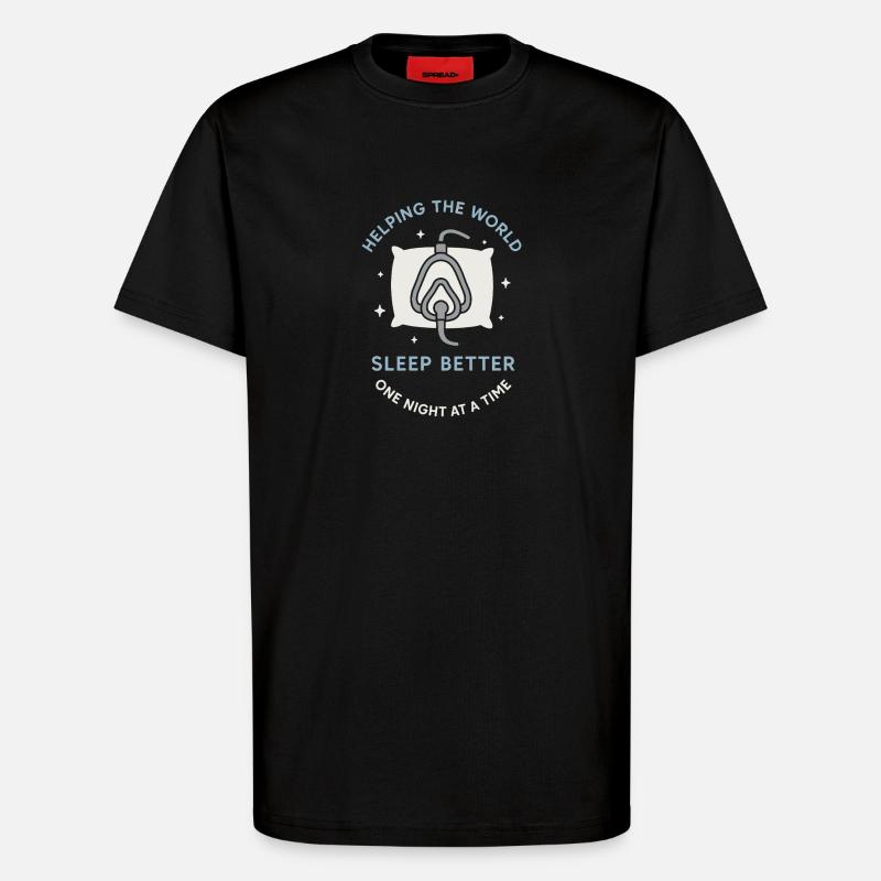 Sleep Technologist Polysomnographic Tech Rpsgt - T-Shirt - made by SPREAD - SOLID BLACK