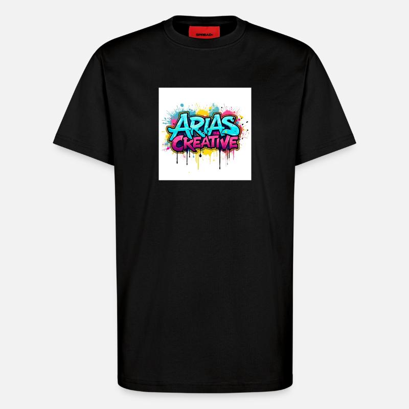 Aris Creative Graffiti Logo - T-Shirt - made by SPREAD - SOLID BLACK