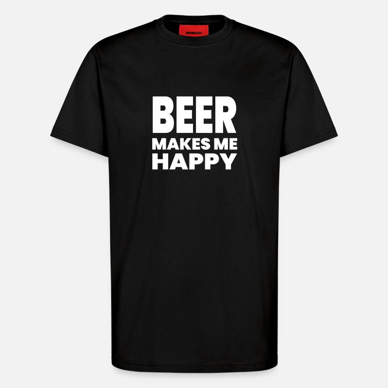Bier - T-Shirt - made by SPREAD - SOLID BLACK