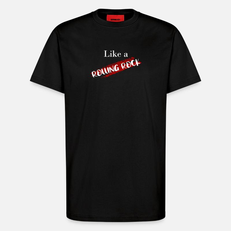 A Rolling Rock - T-Shirt - made by SPREAD - SOLID BLACK