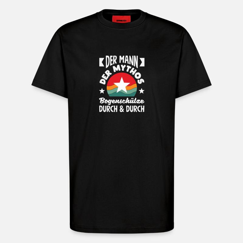Bogenschießen Bogenschütze Geschenk - T-Shirt - made by SPREAD - SOLID BLACK