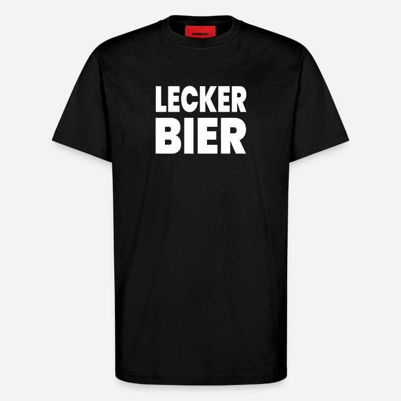 Bier - T-Shirt - made by SPREAD - SOLID BLACK