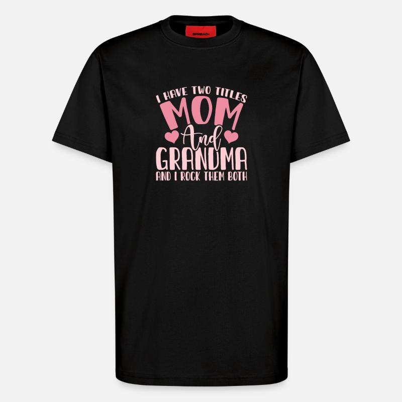 Oma Mama Geschenk Weihnachtsgeschenke Großmutter  - T-Shirt - made by SPREAD - SOLID BLACK