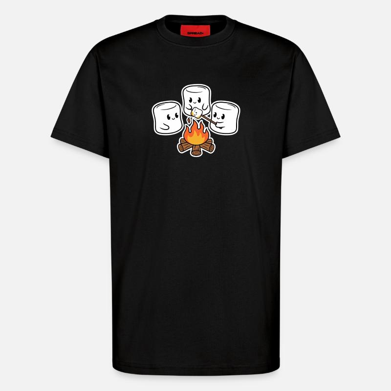 Kuschelige Marshmallows am Lagerfeuer - T-Shirt - made by SPREAD - SOLID BLACK
