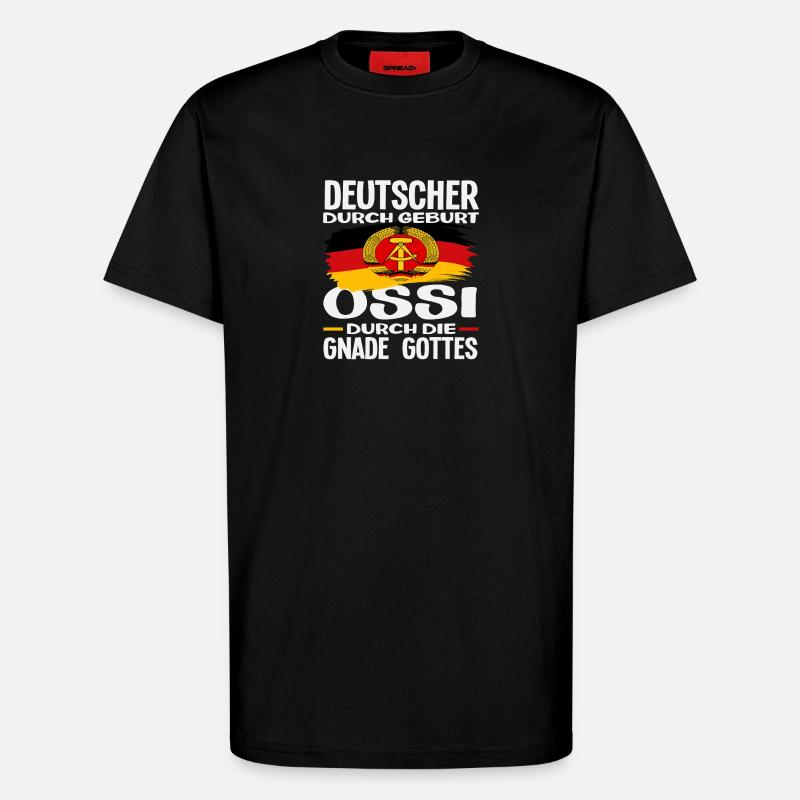 Gnade Gottes Ossi Spruch DDR Stolz - T-Shirt - made by SPREAD - SOLID BLACK