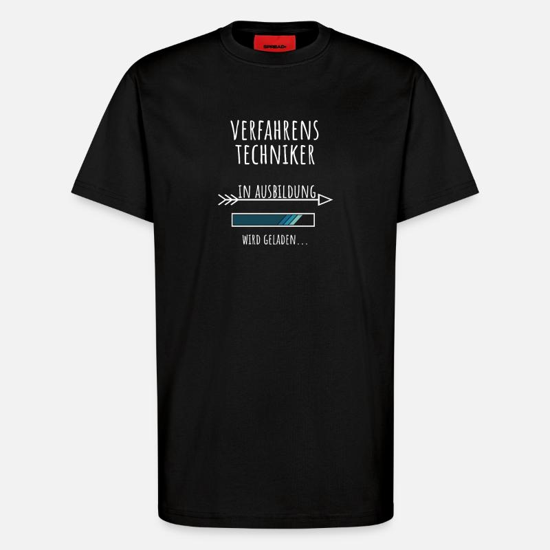 Process Engineer Studies Profession Training - T-Shirt - made by SPREAD - SOLID BLACK