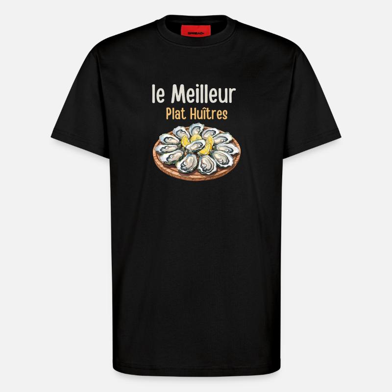 Die beste Austernplatte - T-Shirt - made by SPREAD - SOLID BLACK