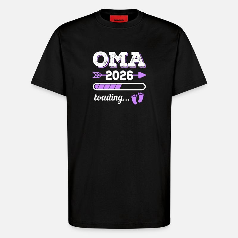 Oma 2026 Loading Schwangerschaft Geschenkidee - T-Shirt - made by SPREAD - SOLID BLACK