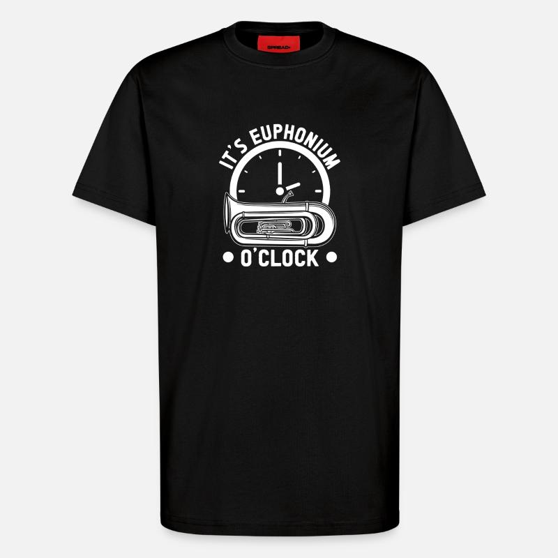 Bariton Player It´s O´Clock Euphonium - T-Shirt - made by SPREAD - SOLID BLACK
