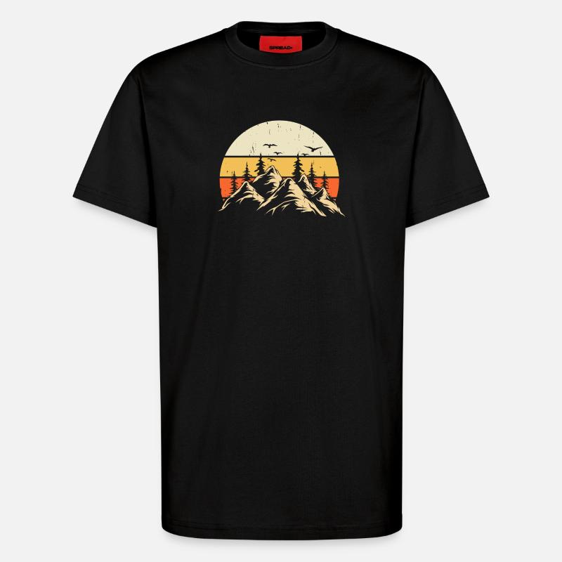 Wandern Wanderer Bergsteiger Geschenk - T-Shirt - made by SPREAD - SOLID BLACK