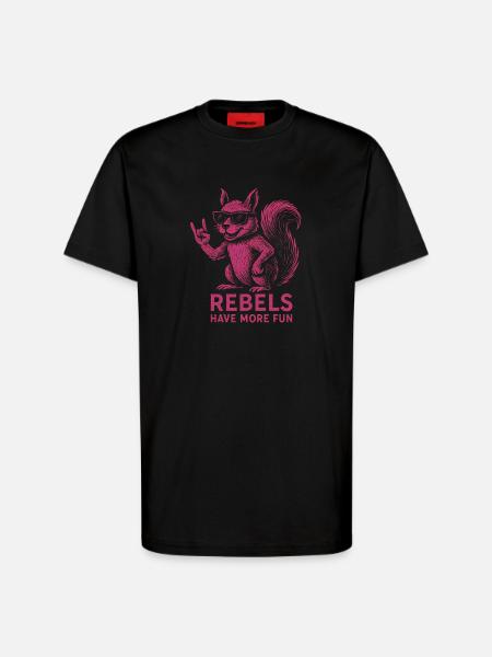 Rebels have more fun - T-Shirt - made by SPREAD - SOLID BLACK