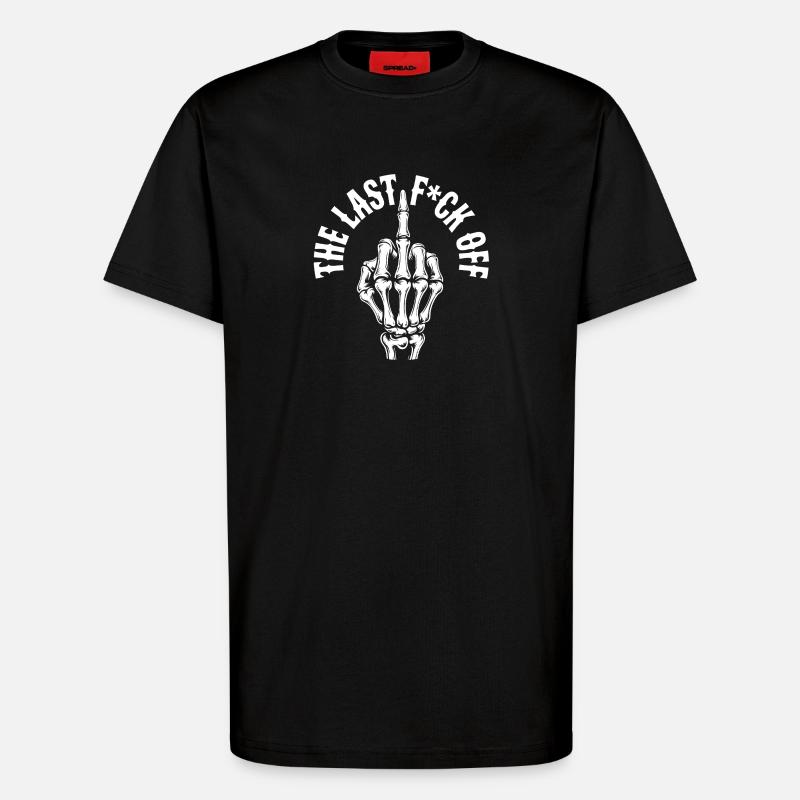 Final Provocation Skeletons Hand Gesture - T-Shirt - made by SPREAD - SOLID BLACK