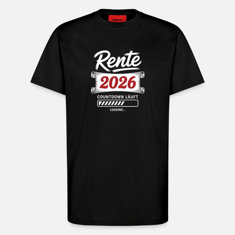 Rente 2026 Countdown Läuft - T-Shirt - made by SPREAD - SOLID BLACK