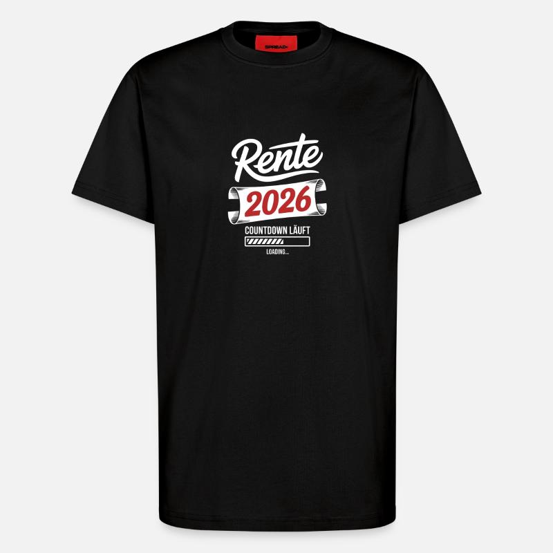 Rente 2026 Countdown - T-Shirt - made by SPREAD - SOLID BLACK