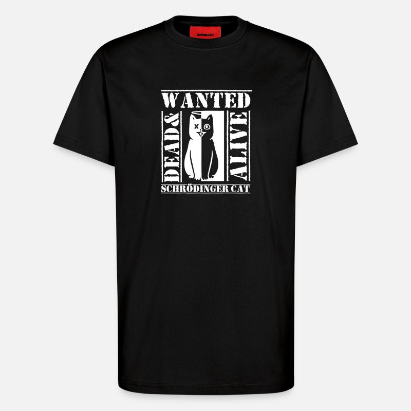 Le chat de Schrödinger - T-shirt bio décontracté fabriqué en UE - SOLID BLACK