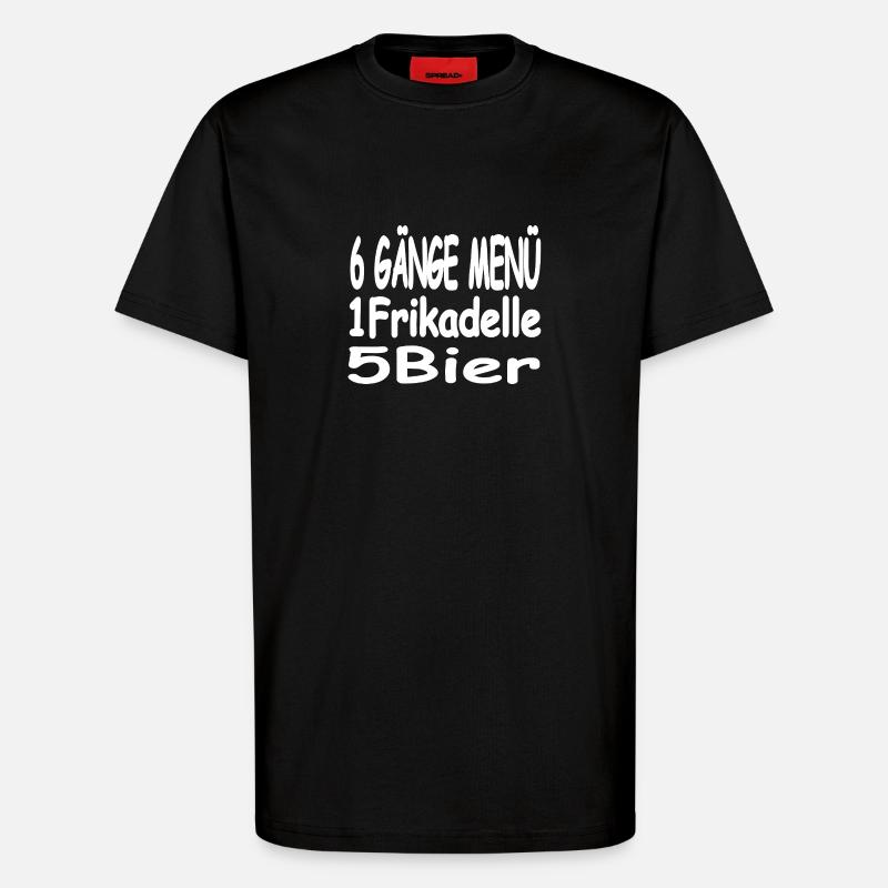 Bier - T-Shirt - made by SPREAD - SOLID BLACK
