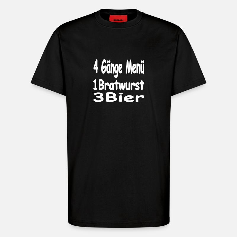 Bier - T-Shirt - made by SPREAD - SOLID BLACK