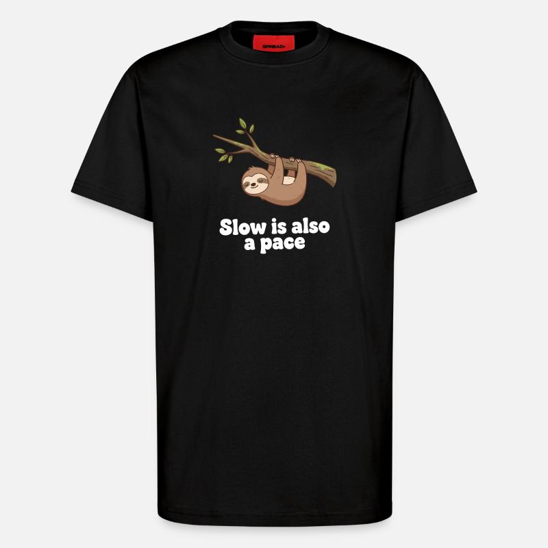 Langsam ist auch ein Tempo - T-Shirt - made by SPREAD - SOLID BLACK