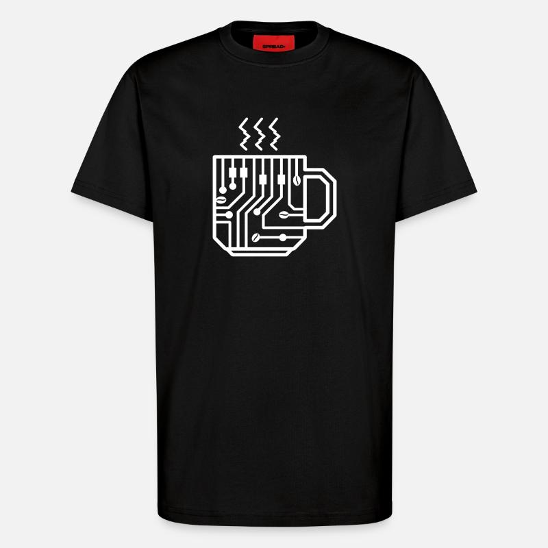 Circuit Mug Glyph Tech Brew - T-shirt bio décontracté fabriqué en UE - SOLID BLACK