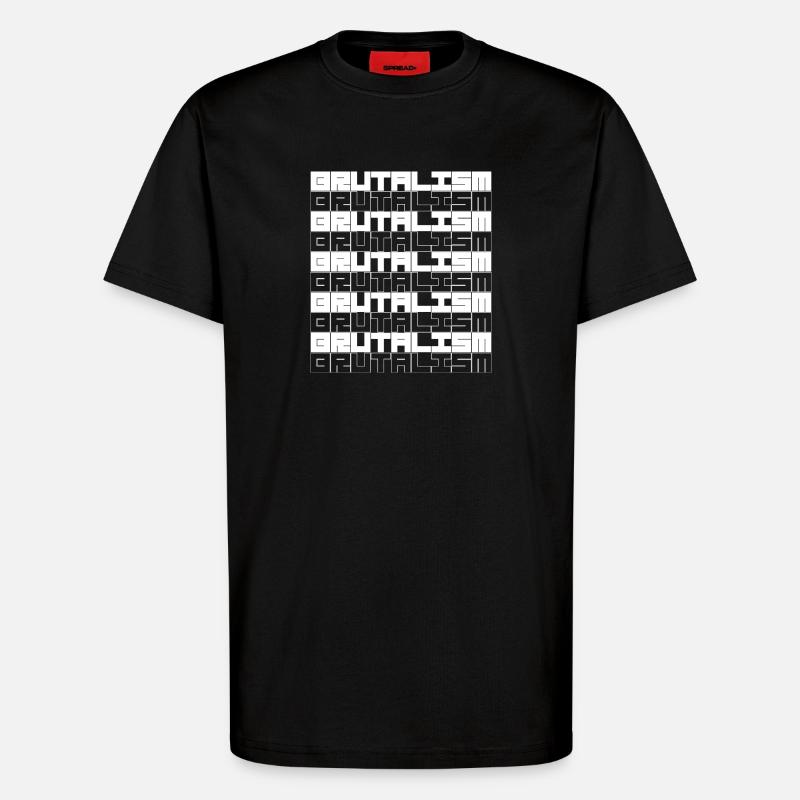 Grille de bugs du brutalisme - T-shirt bio décontracté fabriqué en UE - SOLID BLACK