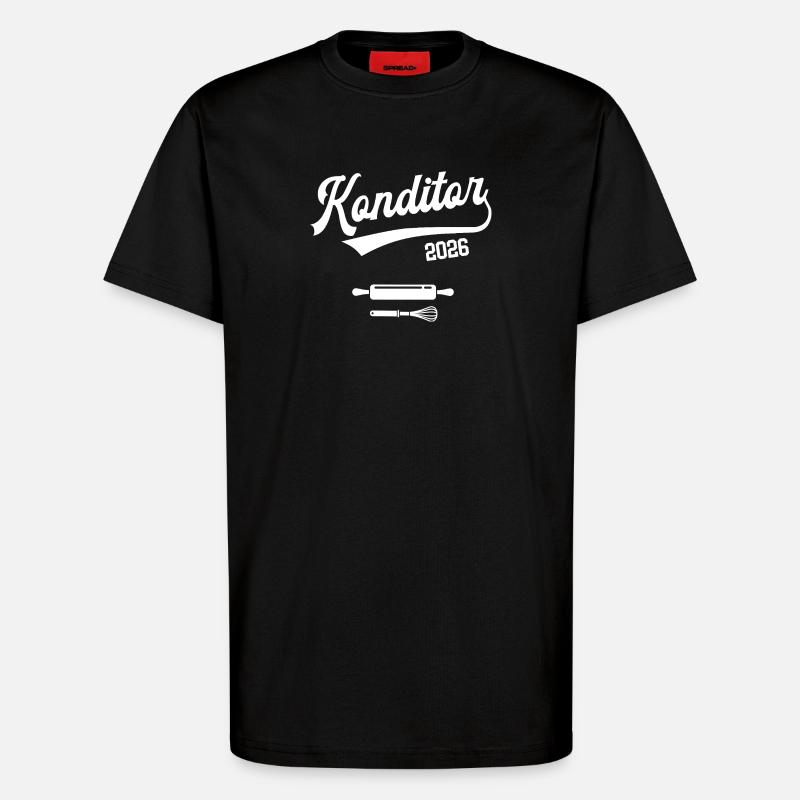 Confectioner 2026 Apprenticeship Profession Confectionery Apprentice - T-Shirt - made by SPREAD - SOLID BLACK