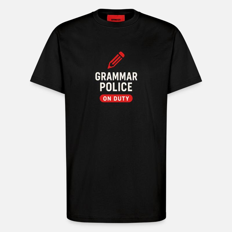 Grammatik Oxford Comma Language Rules - T-Shirt - made by SPREAD - SOLID BLACK
