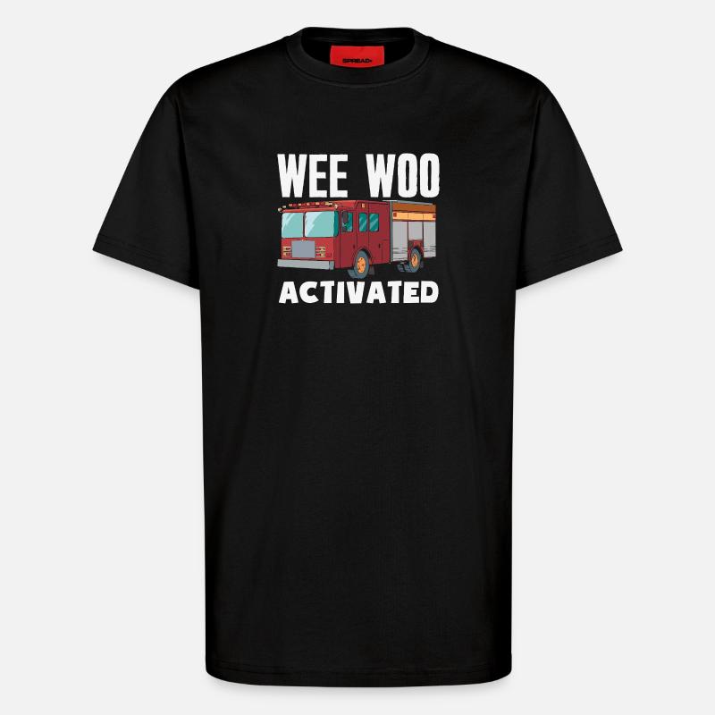 Wee Woo Squad Fire Tiny Feuerwehrmann - T-Shirt - made by SPREAD - SOLID BLACK