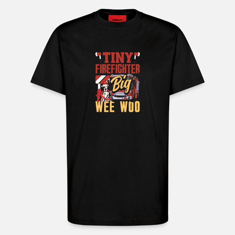 Wee Woo Squad Fire Tiny Feuerwehrmann - T-Shirt - made by SPREAD - SOLID BLACK