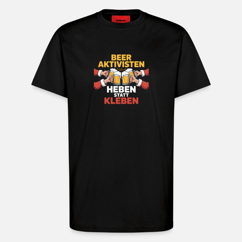 Beer Aktivisten - Funny Drinking Meme - T-Shirt - made by SPREAD - SOLID BLACK