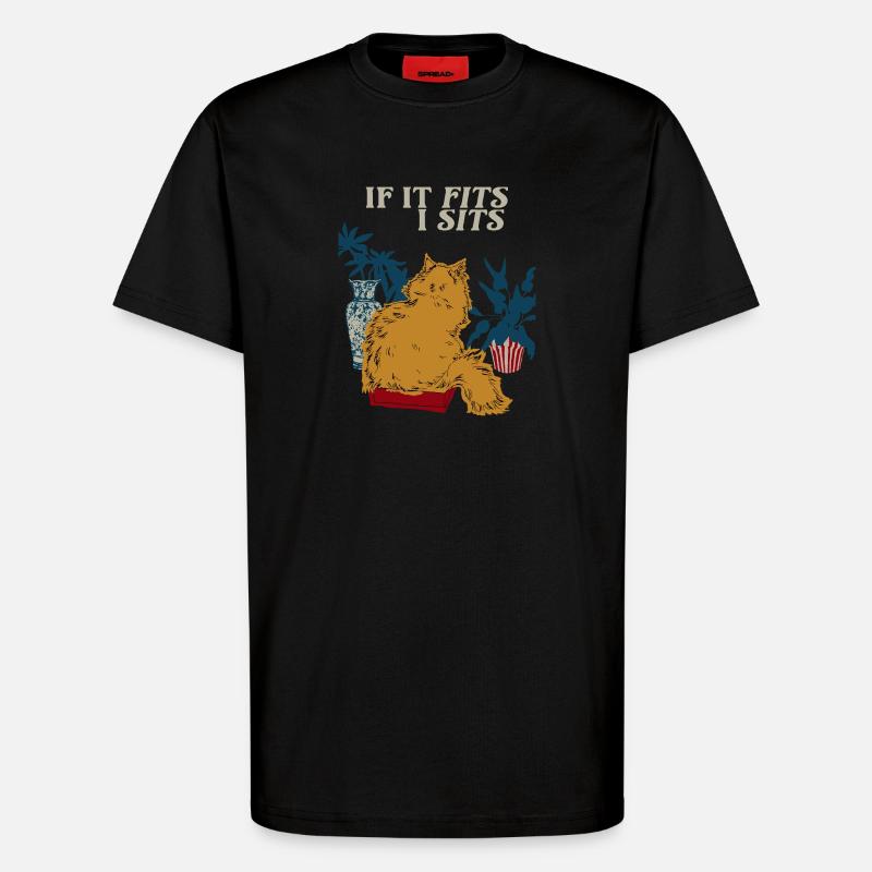 WENN ES IN EINEN SITZ PASST - T-Shirt - made by SPREAD - SOLID BLACK