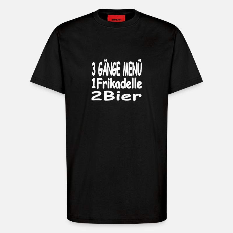 Bier - T-Shirt - made by SPREAD - SOLID BLACK