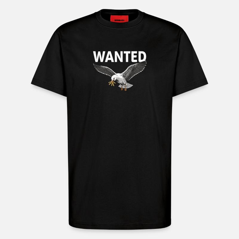 Gesuchte Pommes-möwe - T-Shirt - made by SPREAD - SOLID BLACK