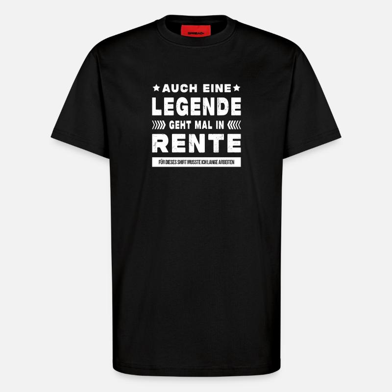Rentner Ruhestand Geschenkidee - T-Shirt - made by SPREAD - SOLID BLACK