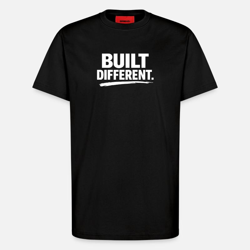 Construit différemment - T-shirt bio décontracté fabriqué en UE - SOLID BLACK
