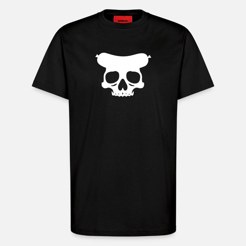 Wurst Skull - T-Shirt - made by SPREAD - SOLID BLACK
