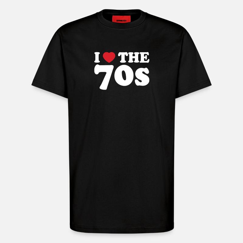 Ich liebe den Retro-Stil der 70er. - T-Shirt - made by SPREAD - SOLID BLACK