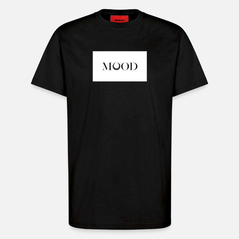 MOOD Minimal Typography Design - T-Shirt - made by SPREAD - SOLID BLACK