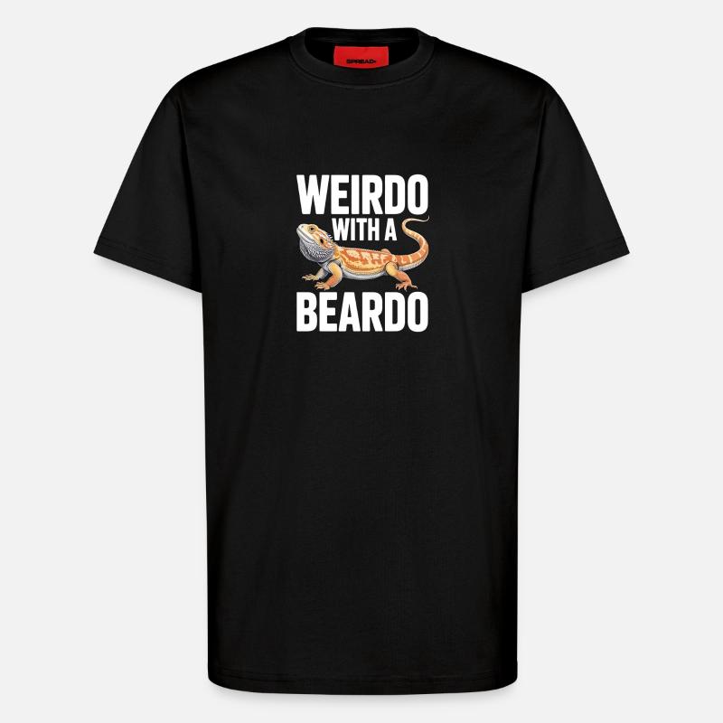 Weirdo mit Bartkind - T-Shirt - made by SPREAD - SOLID BLACK