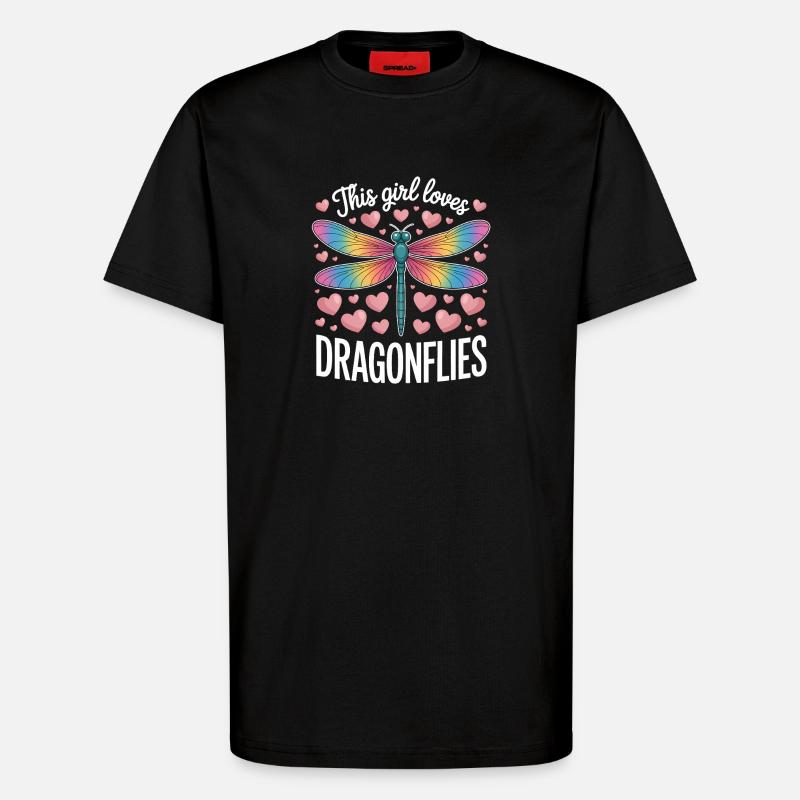 libellen Spruch libelle Lustiges libellen Geschenk - T-Shirt - made by SPREAD - SOLID BLACK
