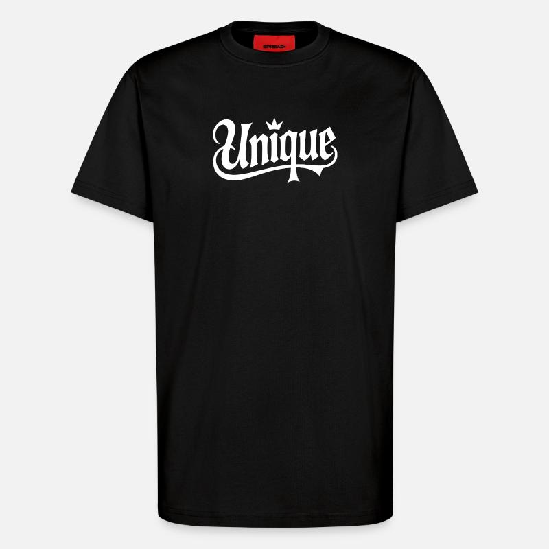 unique unique unique self-worth unique - T-Shirt - made by SPREAD - SOLID BLACK