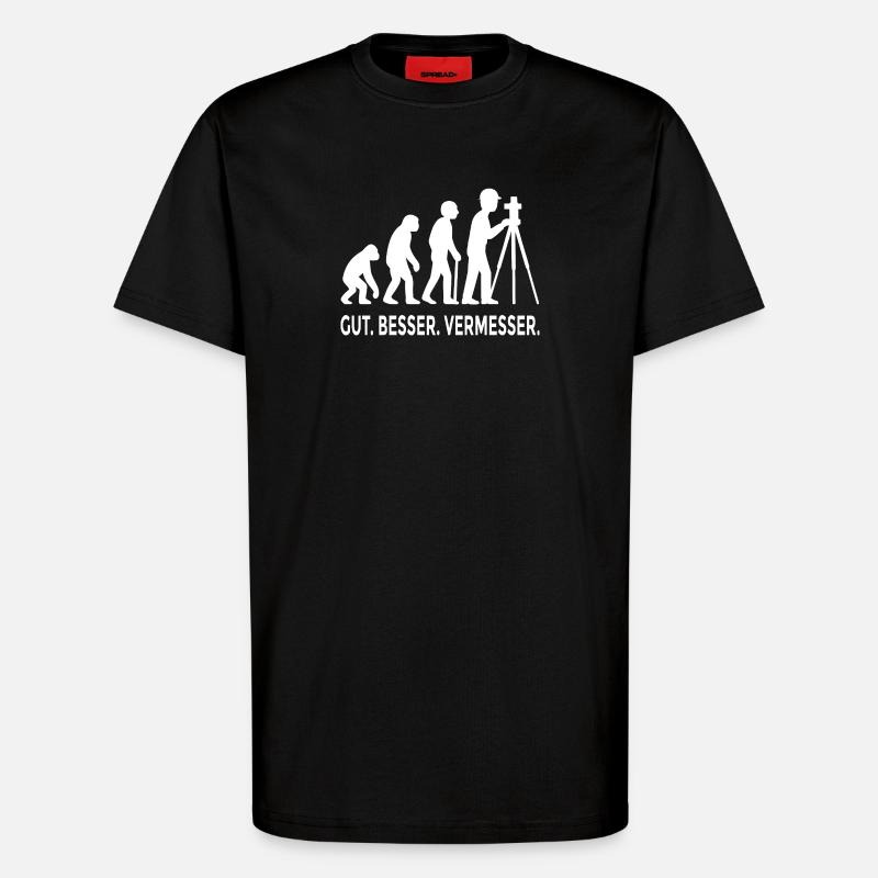 Good Better Surveyor Evolution - T-Shirt - made by SPREAD - SOLID BLACK