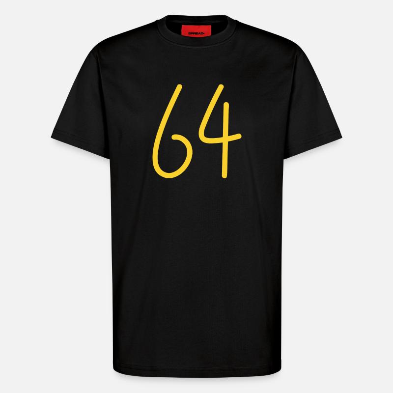 64 - T-Shirt - made by SPREAD - SOLID BLACK