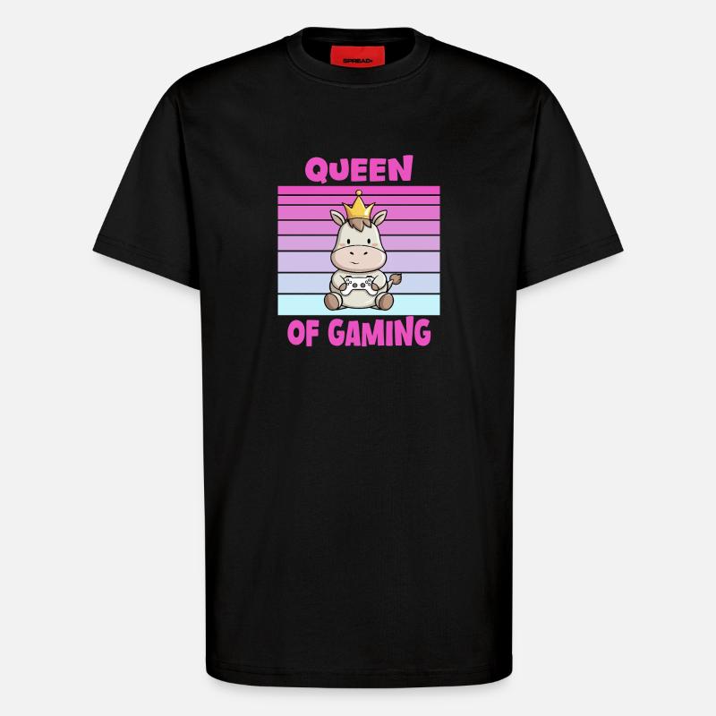 Game Queen Controller - T-Shirt - made by SPREAD - SOLID BLACK