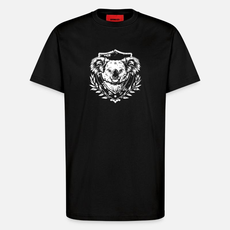 Koala Wappen Siegeldesign - T-Shirt - made by SPREAD - SOLID BLACK