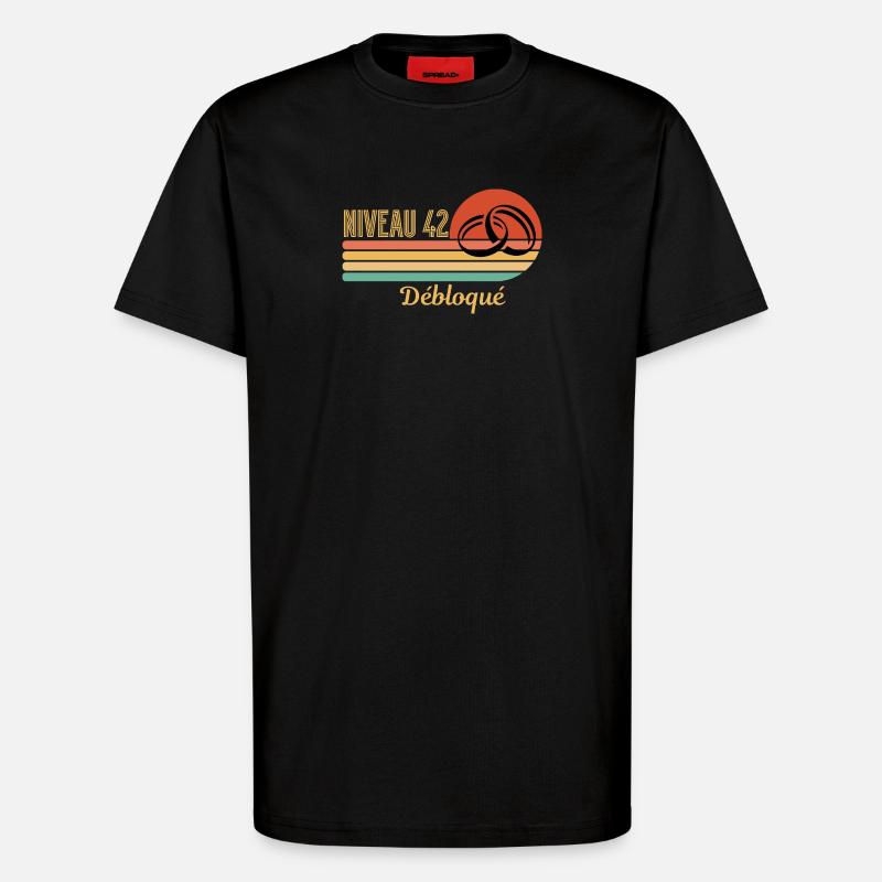 Muttmutter-Hochzeit – 42 Jahre Ehe - T-Shirt - made by SPREAD - SOLID BLACK