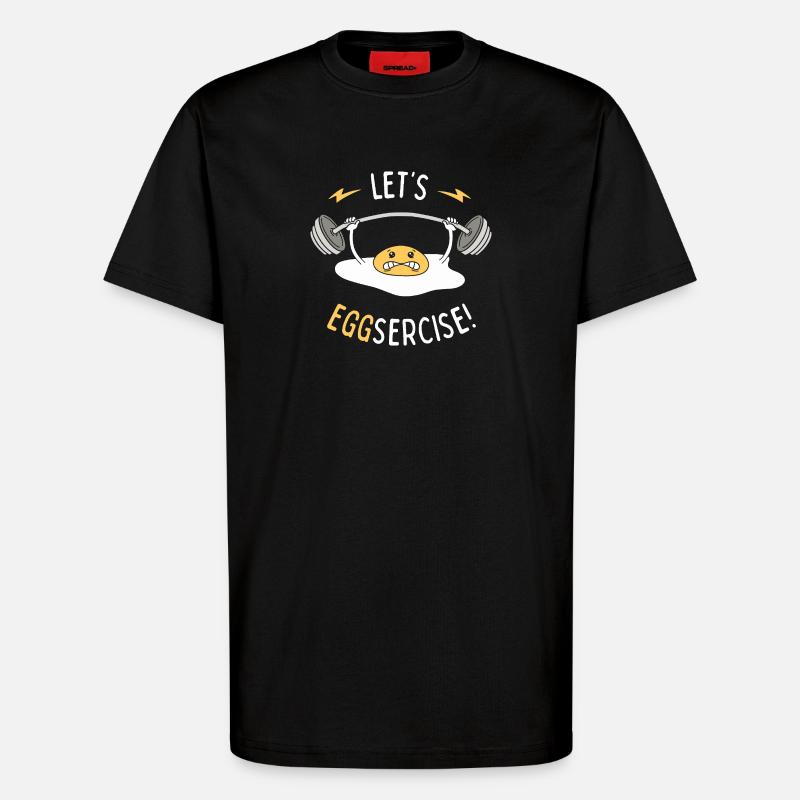 Lasst uns Eggsercise! - T-Shirt - made by SPREAD - SOLID BLACK