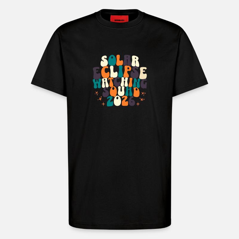 Solar Eclipse Watching Squad 2026 - T-Shirt - made by SPREAD - SOLID BLACK